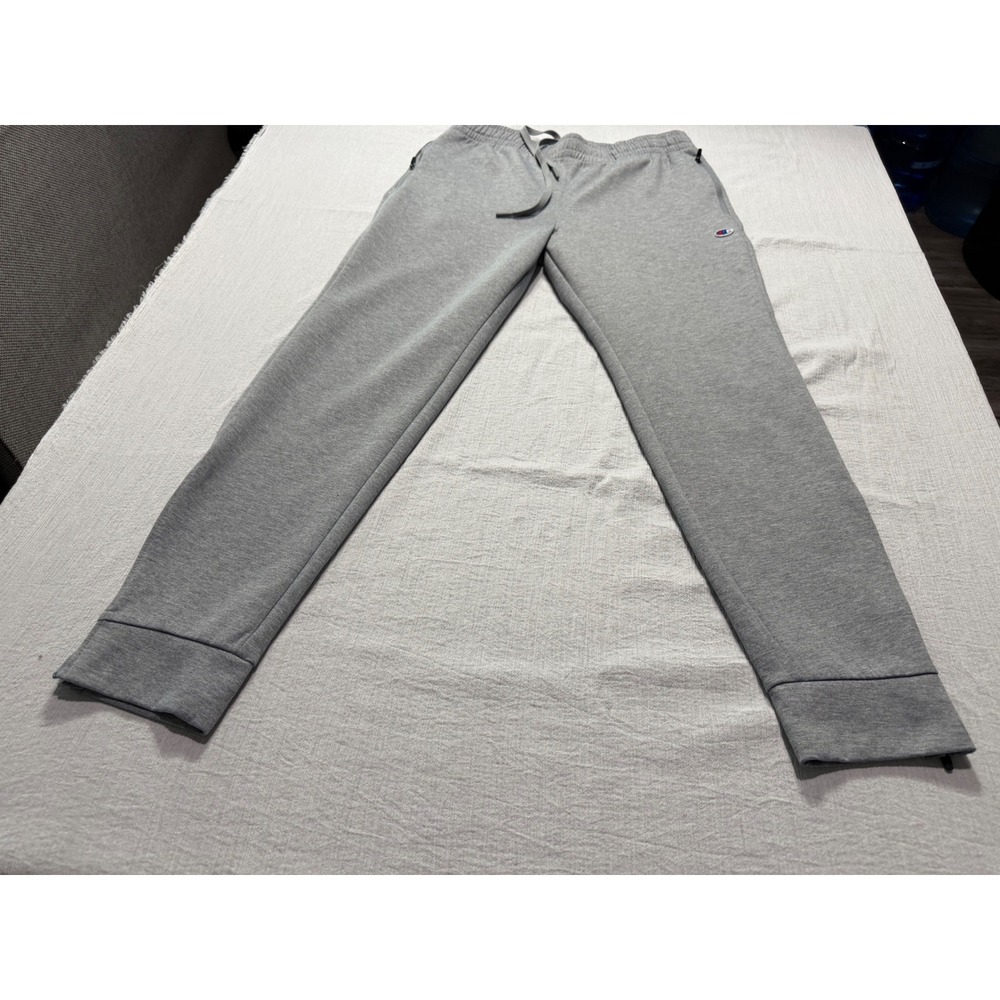 Champion Men's Gray Performance Jogger Pants Size Medium Zipper Cuffs 1656925